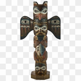 Totem Pole - Totem Pole Bear Wolf Eagle, HD Png Download - pole png