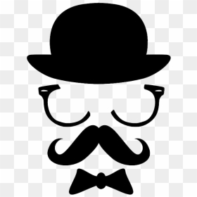Mustache Bowler Hat Png Transparent Image - Mustache Art, Png Download - bowler hat png