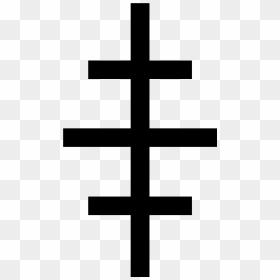 Three Barred Cross , Png Download - Cross Of Salem, Transparent Png - upside down cross png