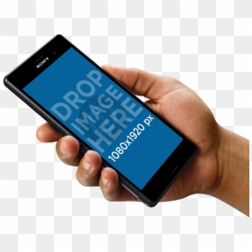 Smartphone, HD Png Download - hand holding phone png
