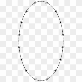 Barbwire - Barb Wire Oval Vector, HD Png Download - barb wire png