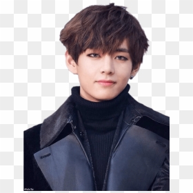 Bts V Black Jacket - Bts V Black Hair, HD Png Download - black hair png