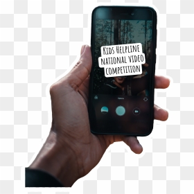 Hand Holding Mobile Phone - Smartphone, HD Png Download - hand holding phone png