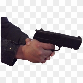Hand With Gun Png - Gun With Two Hands, Transparent Png - gun in hand png