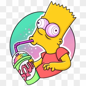 Bart Simpson Png Photo Background - Bart Simpson Drinking Squishee, Transparent Png - bart simpson png