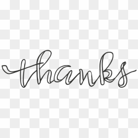 Thanks Script Word Art Png - Calligraphy, Transparent Png - thanks png