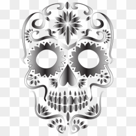 Skull And Crossbones - Transparent Background Sugar Skull Clipart, HD Png Download - skull and crossbones png transparent background