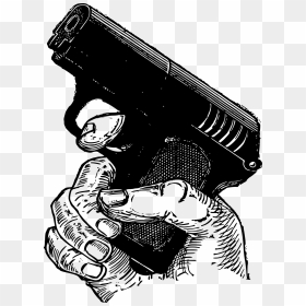 Hand On Gun Clip Arts - Hand Drawn Gun Png, Transparent Png - gun in hand png