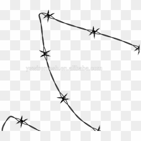 High Tensile Barbed Wire Mesh Fence, High Tensile Barbed - Barbed Wire, HD Png Download - barb wire png
