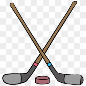 How To Draw Hockey Sticks - Cartoon Hockey Stick Drawing, HD Png Download - hockey stick png