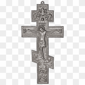Orthodox Cross Item - Russian Eastern Orthodox Cross, HD Png Download - upside down cross png