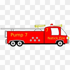 Toy Fire Truck Clip Arts - Un Camion Tout Rouge De Pompier Devant Une Bouche, HD Png Download - firetruck png