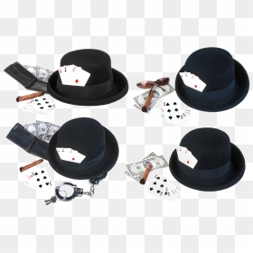 Bowler Hat With Cards, HD Png Download - bowler hat png