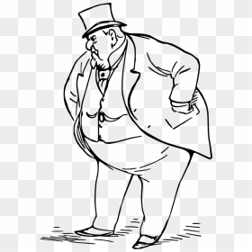 Fat Man - Fat Man In Suit Cartoon, HD Png Download - fat guy png