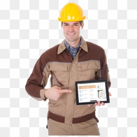 Technician Brw Tablet 964×1024 - Electrician, HD Png Download - construction worker png