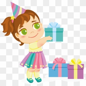 Little Girl Birthday Clipart - Illustration, HD Png Download - little girl png