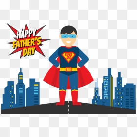 Happy Fathers Day Superhero, HD Png Download - fathers day png