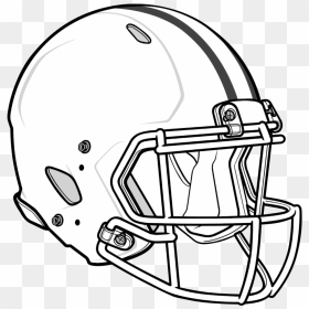 Cleveland Browns Helmet Black And White Clipart Clip - American Football Helmet Drawing, HD Png Download - cleveland browns logo png