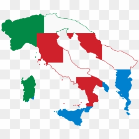 Flag Map Of The Italian Language - Flag Of Italian Language, HD Png Download - italian flag png