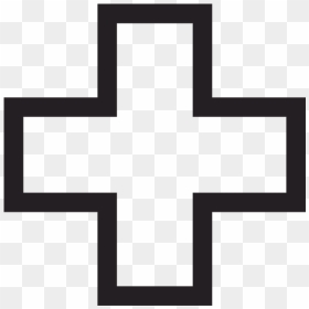 Cross Outline Clipart 1 » Clipart Station - Red Cross Black And White, HD Png Download - upside down cross png