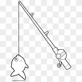 Graphic Freeuse Download Fishing Pole Clipart Black - Fishing Rod, HD Png Download - fishing pole png