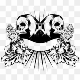 Free Png Download Praying Skull Hands Tattoo Png Images - Png Transparent Hand Tattoos Png, Png Download - prayer hands png