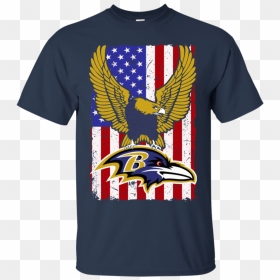 Baltimore Ravens Shirts Flag Usa Ravens Logo Team T - Gucci Mickey Mouse Tee Shirt, HD Png Download - ravens logo png