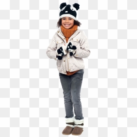 Kids Wearing Winter Clothes, HD Png Download - girls png