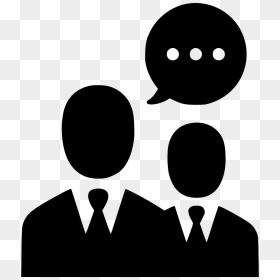 Talk Users Men Negotiations Talking Meeting - Two People Talking Icon, HD Png Download - business people talking png