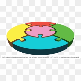 Free Circular Puzzle Vector - 5 Piece Circular Puzzle, HD Png Download - puzzle pieces png