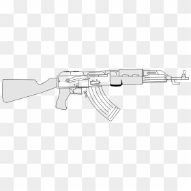 Ak 47 Gun Blueprints, HD Png Download - gun in hand png