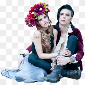 Win A Warped Tour Ride-along With Andy Biersack And - Andy Black And His Wife, HD Png Download - andy biersack png