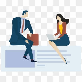Sitting, HD Png Download - business people talking png
