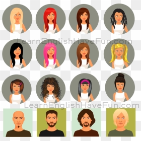 Hair Colors And Hair Styles - Vocabulary For Hair Style, HD Png Download - hairstyle png