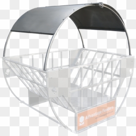 Hay Feeder Roof For Cradle Hay Feeder - Galvanized Round Bale Feeder With Roof, HD Png Download - hay png