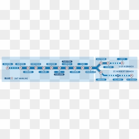 Line Diagram Of The Blue Rapid Transit Line - Blue Line Winnipeg Transit, HD Png Download - blue line png