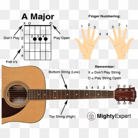 Transparent Boy Playing Guitar Clipart - Beginner Guitar String Chords, HD Png Download - acoustic guitar png