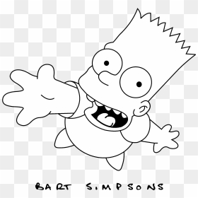 Bart Simpson Black And White Clipart, HD Png Download - bart simpson png