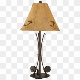Rustic 3 Fishing Pole Table Lamp - Lampshade, HD Png Download - fishing pole png