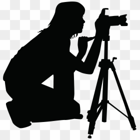 Camera Operator Photography - Photographer Clip Art Free, HD Png Download - camera silhouette png