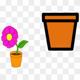 Flower In A Pot, HD Png Download - flower pot png
