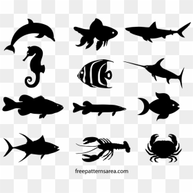 Different Shape Of Fish, HD Png Download - fish silhouette png