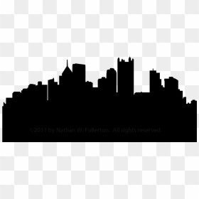 Transparent Nashville Skyline Silhouette Png - Silhouette Pittsburgh Skyline, Png Download - nashville skyline silhouette png