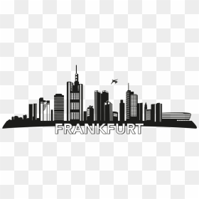 Skyline Plaza Frankfurt Wall Decal Metropolis - Frankfurt Skyline Stencil, HD Png Download - nashville skyline silhouette png