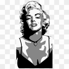 Marilyn Monroe Drawing Visual Arts Actor - Black And White Marilyn Monroe Drawing, HD Png Download - marilyn monroe png