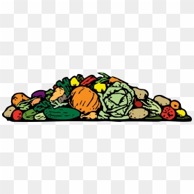 A Pile Of Vegetables Clip Arts - Piles Of Food Clipart, HD Png Download - vegetable png