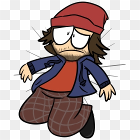 Fat Homeless Man With Art Block - Homeless Man Cartoon Transparent, HD Png Download - fat guy png