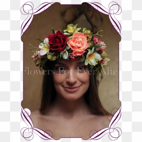 Silk Artificial Tropical Flower Crown Halo - Flower Bouquet, HD Png Download - tropical flower png