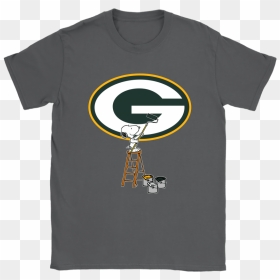 Snoopy Paints The Green Bay Packers Logo Nfl Football - Doctor Who Beatles Shirt, HD Png Download - green bay packers logo png