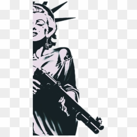 Marilyn Monroe Statue Of Liberty Shotgun Clipart , - Easy Marilyn Monroe Stencil, HD Png Download - marilyn monroe png
